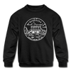 Nebraska Youth Sweatshirt - State Design Youth Nebraska Crewneck Sweatshirt - black