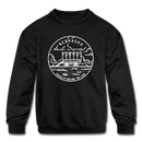 Nebraska Youth Sweatshirt - State Design Youth Nebraska Crewneck Sweatshirt - black
