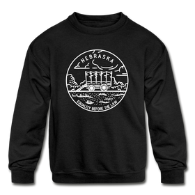 Nebraska Youth Sweatshirt - State Design Youth Nebraska Crewneck Sweatshirt