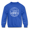 Nebraska Youth Sweatshirt - State Design Youth Nebraska Crewneck Sweatshirt - royal blue