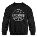 Nevada Youth Sweatshirt - State Design Youth Nevada Crewneck Sweatshirt - black