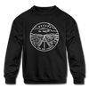 Nevada Youth Sweatshirt - State Design Youth Nevada Crewneck Sweatshirt - black