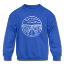Nevada Youth Sweatshirt - State Design Youth Nevada Crewneck Sweatshirt - royal blue