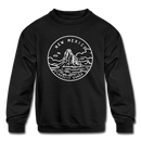 New Mexico Youth Sweatshirt - State Design Youth New Mexico Crewneck Sweatshirt - black
