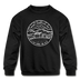 New Hampshire Youth Sweatshirt - State Design Youth New Hampshire Crewneck Sweatshirt - black