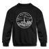 New York Youth Sweatshirt - State Design Youth New York Crewneck Sweatshirt - black