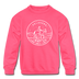 Oklahoma Youth Sweatshirt - State Design Youth Oklahoma Crewneck Sweatshirt - neon pink