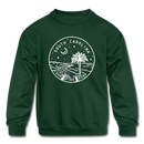 South Carolina Youth Sweatshirt - State Design Youth South Carolina Crewneck Sweatshirt - forest green