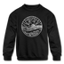 New Jersey Youth Sweatshirt - State Design Youth New Jersey Crewneck Sweatshirt - black