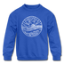 New Jersey Youth Sweatshirt - State Design Youth New Jersey Crewneck Sweatshirt - royal blue