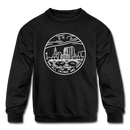 Ohio Youth Sweatshirt - State Design Youth Ohio Crewneck Sweatshirt - black