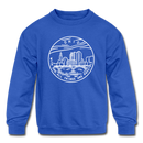 Ohio Youth Sweatshirt - State Design Youth Ohio Crewneck Sweatshirt - royal blue