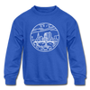 Ohio Youth Sweatshirt - State Design Youth Ohio Crewneck Sweatshirt - royal blue