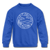 North Carolina Youth Sweatshirt - State Design Youth North Carolina Crewneck Sweatshirt - royal blue