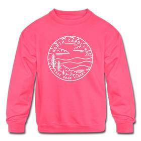 North Carolina Youth Sweatshirt - State Design Youth North Carolina Crewneck Sweatshirt