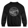 Oregon Youth Sweatshirt - State Design Youth Oregon Crewneck Sweatshirt - black