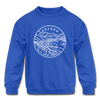 Oregon Youth Sweatshirt - State Design Youth Oregon Crewneck Sweatshirt - royal blue