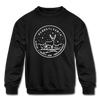 Pennsylvania Youth Sweatshirt - State Design Youth Pennsylvania Crewneck Sweatshirt - black