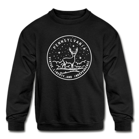 Pennsylvania Youth Sweatshirt - State Design Youth Pennsylvania Crewneck Sweatshirt