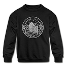 Rhode Island Youth Sweatshirt - State Design Youth Rhode Island Crewneck Sweatshirt - black