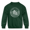 Rhode Island Youth Sweatshirt - State Design Youth Rhode Island Crewneck Sweatshirt - forest green