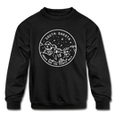 South Dakota Youth Sweatshirt - State Design Youth South Dakota Crewneck Sweatshirt - black