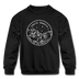 South Dakota Youth Sweatshirt - State Design Youth South Dakota Crewneck Sweatshirt - black