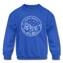 South Dakota Youth Sweatshirt - State Design Youth South Dakota Crewneck Sweatshirt - royal blue