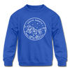 South Dakota Youth Sweatshirt - State Design Youth South Dakota Crewneck Sweatshirt - royal blue