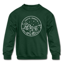 South Dakota Youth Sweatshirt - State Design Youth South Dakota Crewneck Sweatshirt - forest green