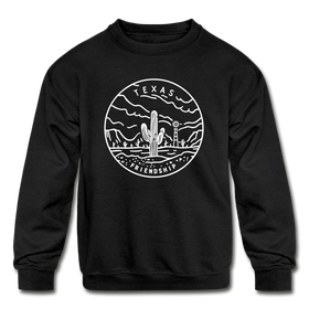 Texas Youth Sweatshirt - State Design Youth Texas Crewneck Sweatshirt