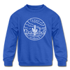 Texas Youth Sweatshirt - State Design Youth Texas Crewneck Sweatshirt - royal blue