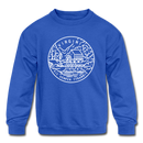 Virginia Youth Sweatshirt - State Design Youth Virginia Crewneck Sweatshirt - royal blue
