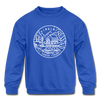 Virginia Youth Sweatshirt - State Design Youth Virginia Crewneck Sweatshirt - royal blue