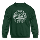Virginia Youth Sweatshirt - State Design Youth Virginia Crewneck Sweatshirt - forest green