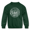 Virginia Youth Sweatshirt - State Design Youth Virginia Crewneck Sweatshirt - forest green