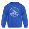 Utah Youth Sweatshirt - State Design Youth Utah Crewneck Sweatshirt - royal blue