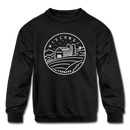 Wisconsin Youth Sweatshirt - State Design Youth Wisconsin Crewneck Sweatshirt - black