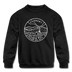 Vermont Youth Sweatshirt - State Design Youth Vermont Crewneck Sweatshirt - black