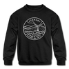 Vermont Youth Sweatshirt - State Design Youth Vermont Crewneck Sweatshirt - black