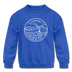 Vermont Youth Sweatshirt - State Design Youth Vermont Crewneck Sweatshirt - royal blue