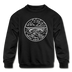 West Virginia Youth Sweatshirt - State Design Youth West Virginia Crewneck Sweatshirt - black