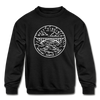 West Virginia Youth Sweatshirt - State Design Youth West Virginia Crewneck Sweatshirt - black