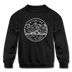 Wyoming Youth Sweatshirt - State Design Youth Wyoming Crewneck Sweatshirt - black