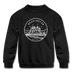 Washington Youth Sweatshirt - State Design Youth Washington Crewneck Sweatshirt - black