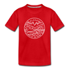 Alaska Youth T-Shirt - State Design Youth Alaska Tee - red