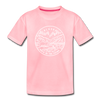 Alaska Youth T-Shirt - State Design Youth Alaska Tee - pink