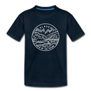 Alaska Youth T-Shirt - State Design Youth Alaska Tee - deep navy