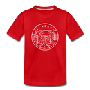 Alabama Youth T-Shirt - State Design Youth Alabama Tee - red