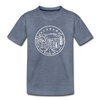 Alabama Youth T-Shirt - State Design Youth Alabama Tee - heather blue